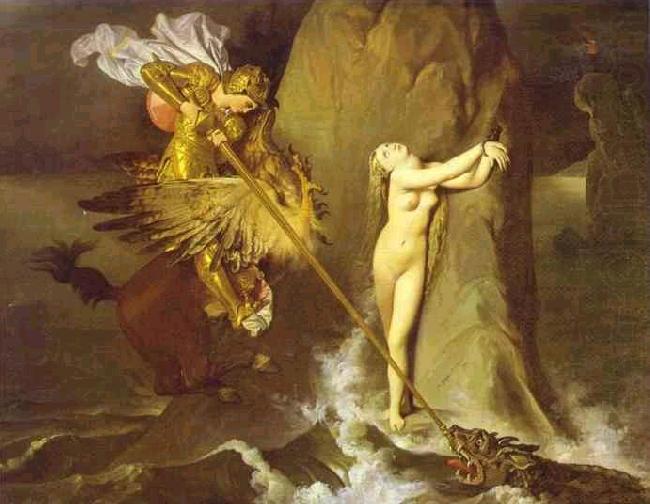 Roger Delivering Angelica., Jean Auguste Dominique Ingres